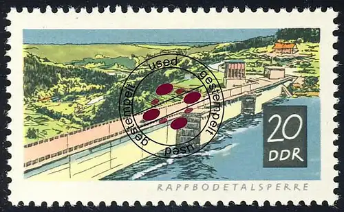 1403 barrages Rappbodetal barrage 20 Pf O tamponné