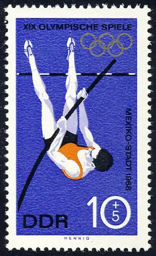 1405 Jeux olympiques d'été saut en hauteur 10+5 Pf **