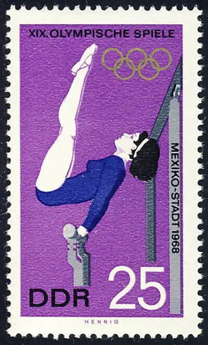 1407 Olymp. Sommerspiele Kunstturnen 25 Pf ** postfrisch