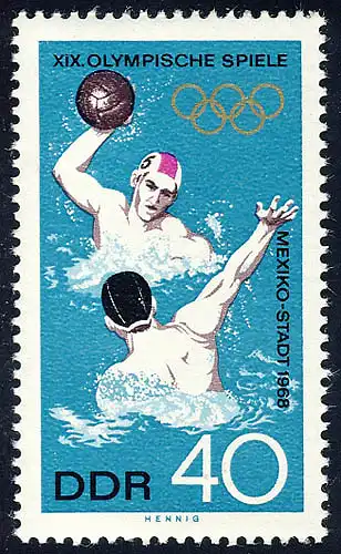 1408 Jeux olympiques Jeu d'été waterball 40 Pf **