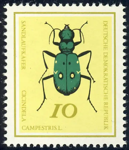 1411 Käfer Feldsandlaufkäfer 10 Pf ** postfrisch