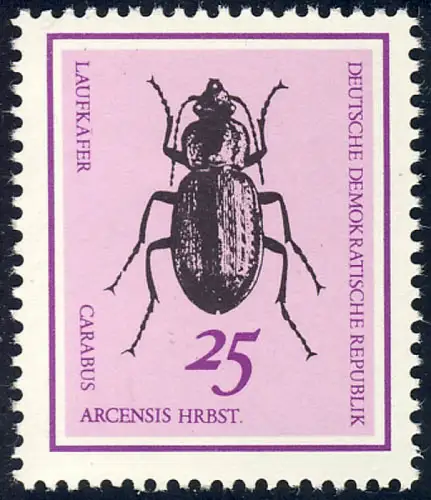 1414 Käfer Feldlaufkäfer 25 Pf, postfrisch **