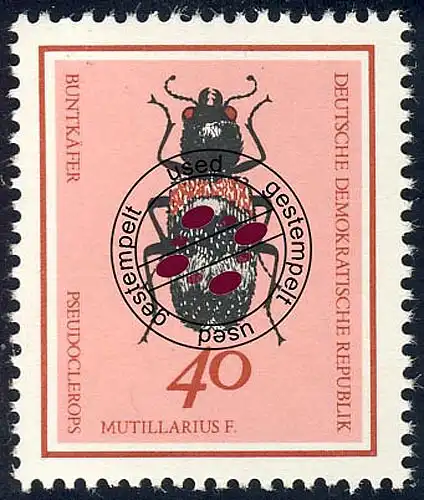 1416 Käfer Schwarzhals-Buntkäfer 40 Pf O