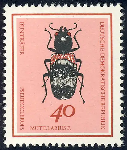 1416 Käfer Schwarzhals-Buntkäfer 40 Pf **
