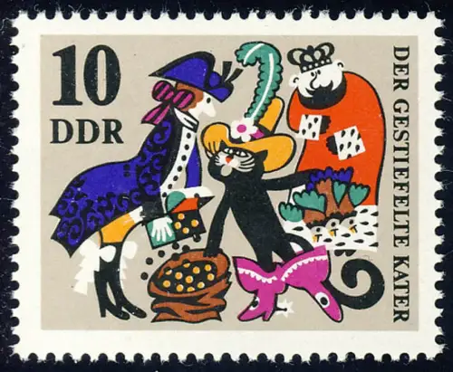 1427 Fêtes Le chat boosté 10 Pf **