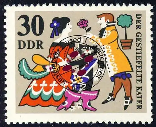 1431 Märchen Der gestiefelte Kater 30 Pf, gestempelt O