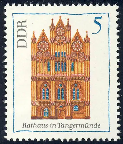 1434 Bauwerke Rathaus Tangermünde 5 Pf **