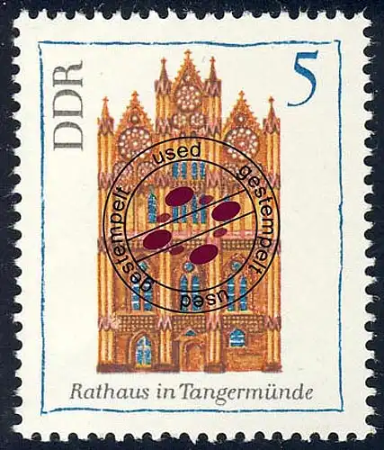 1434 Bauwerke Rathaus Tangermünde 5 Pf O