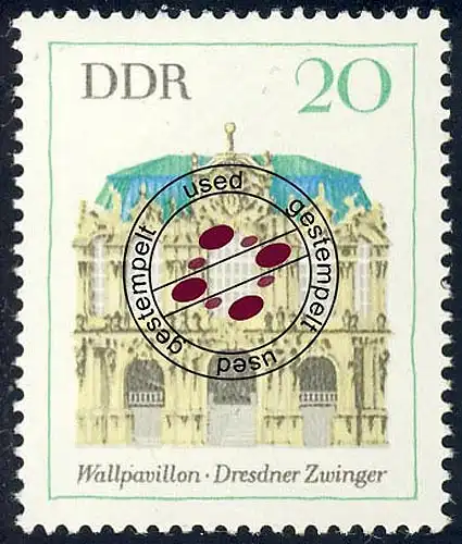 1436 Constructions Dresdner Zwinger 20 Pf O