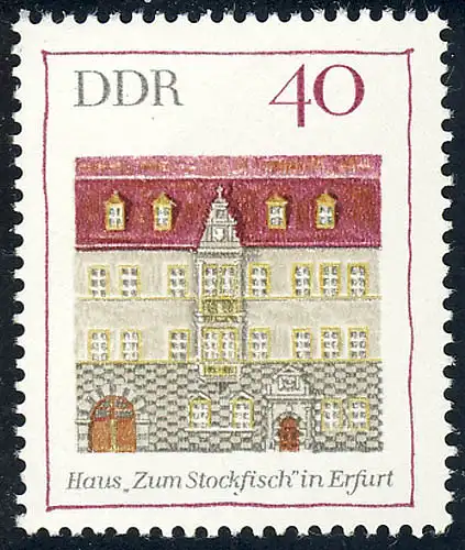 1439 Bauwerke Zum Stockfisch Erfurt 40 Pf **