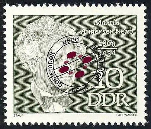 1440 Persönlichkeiten Andersen-Nexö 10 Pf O gestempelt