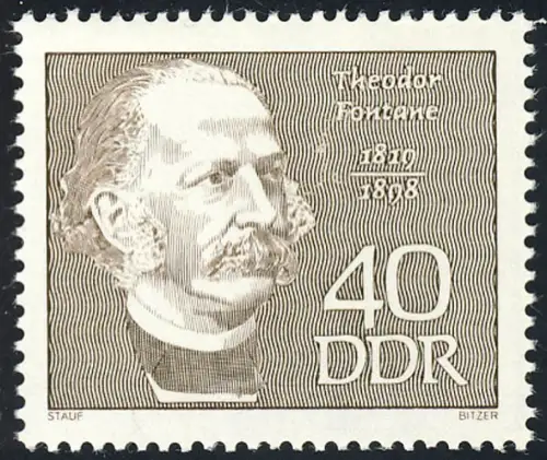 1443 Personnalités Fontane 40 Pf **