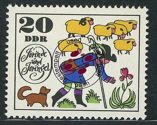 1453 contes de fées Jorinde et Joringel 20 Pf O Tamponné