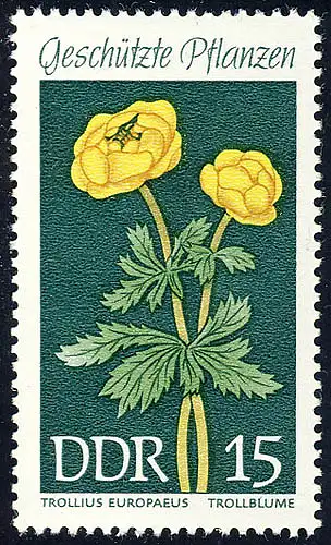 1458 Heimische Pflanzen Trollblume 15 Pf **
