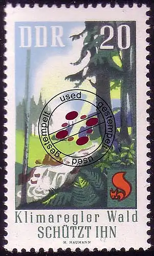 1464 Protection des forêts 20 Pf O Tamponné