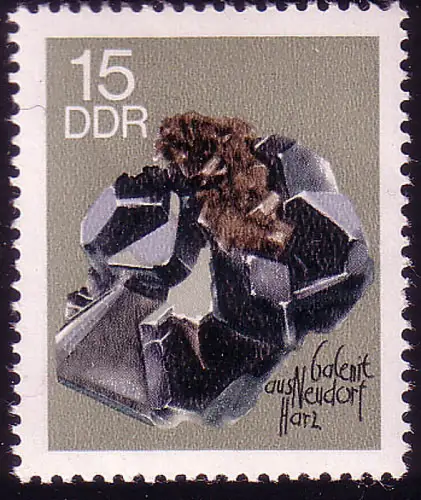 1470 Bergakademie Bleiglanz 15 Pf ** postfrisch