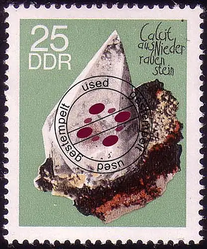 1472 Bergakademie Kalkspat 25 Pf O gestempelt