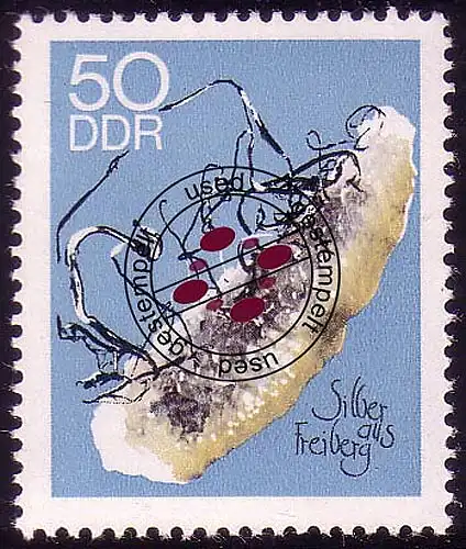 1473 Bergakademie Silber 50 Pf O gestempelt