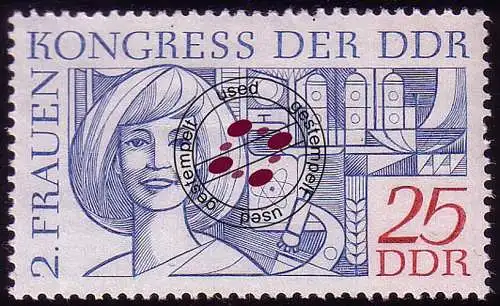 1475 Frauenkongress 25 Pf, gestempelt O