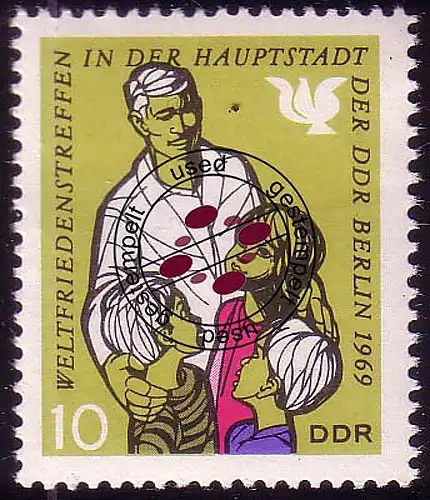 1478 Réunion mondiale de la paix 10 Pf O