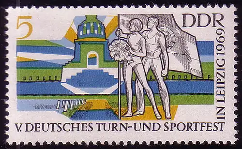 1483 Fête du sport/du sport Leipzig Ouverture 5 Pf **