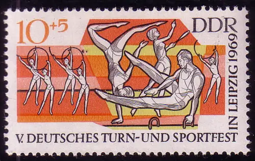 1484 Festival de gymnastique/sports Leipzig Gymnastique 10+5 Pf **
