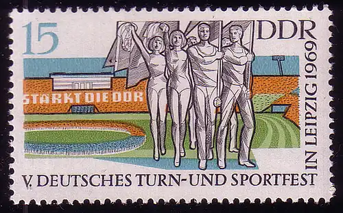 1485 Festival de sport/de gymnastique Leipzig Sportsau 15 Pf **