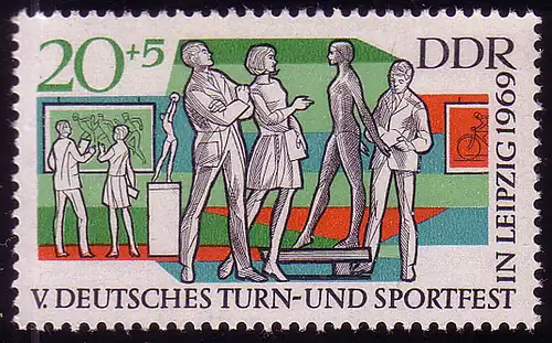 1486 Turn-/Sportfest Leipzig Ausstellung 20+5 Pf **