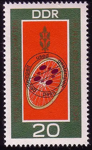1492 Hallenrad-WM Rad 20 Pf O gestempelt