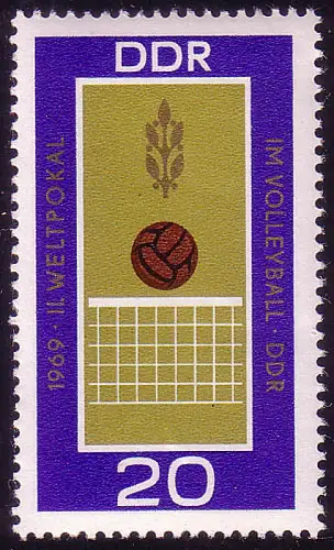 1493 Réseau mondial de Coupe du Volley-ball 20 Pf **