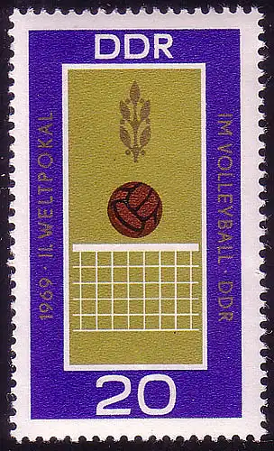 1493 Volleyball-Weltpokal Netz 20 Pf **