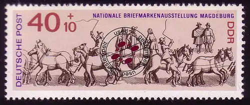 1514 Briefmarkenausstellung Halbkugeln 40+10 Pf O gestempelt