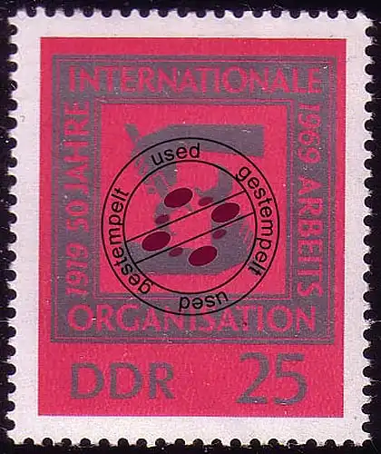 1518 50 Jahre IAO 25 Pf O gestempelt