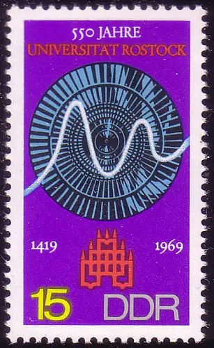 1520 Universität Rostock 15 Pf **