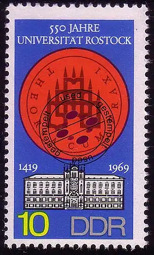 1519 Université Rostock 10 Pf O Tamponné