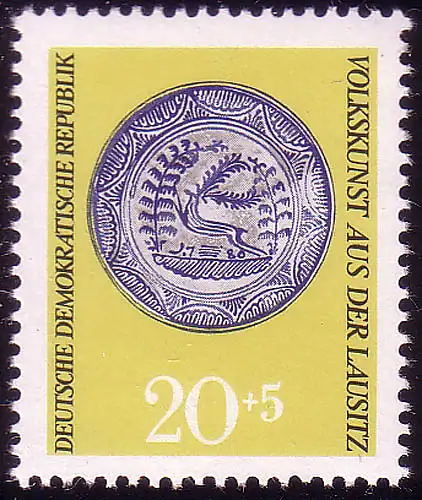 1522 Volkskunst Lausitz Teller 20+5 Pf **