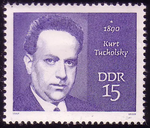 1536 Persönlichkeiten Tucholsky 15 Pf ** postfrisch