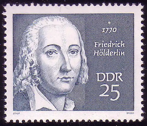 1538 Personnalités Hölderlin 25 Pf **