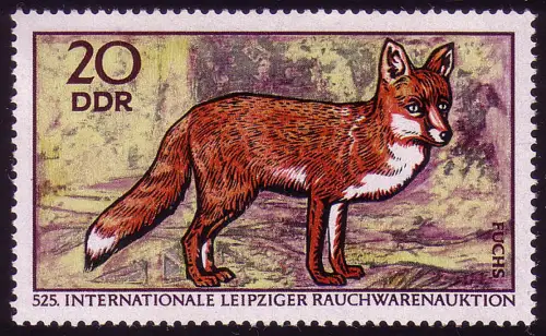 1542 Rauchwarenauktion Rotfuchs 20 Pf **