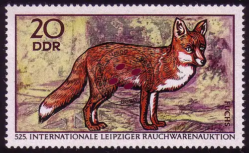 1542 Rauchwarenauktion Rotfuchs 20 Pf O gestempelt