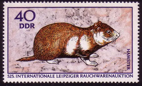 1544 Rauchwarenauktion Großhamster 40 Pf **