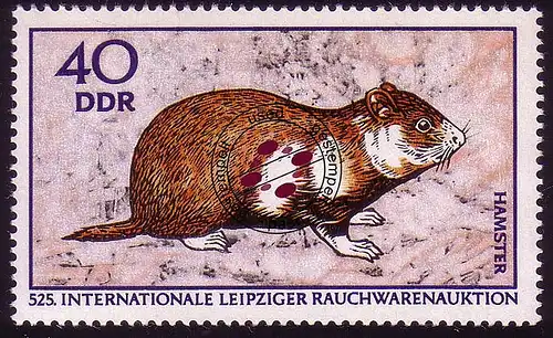 1544 Rauchwarenauktion Großhamster 40 Pf O gestempelt