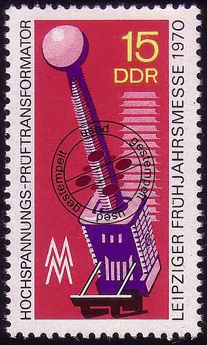 1552 Leipziger Printemps Foire Transformateur 15 Pf O Tamponné