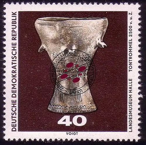 1556 Archäologische Funde Tontrommel 40 Pf O
