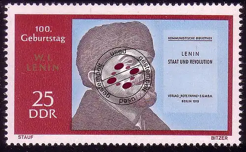 1559 Lénine 25 Pf O Tamponné