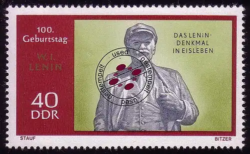 1560 Lenin 40 Pf O gestempelt