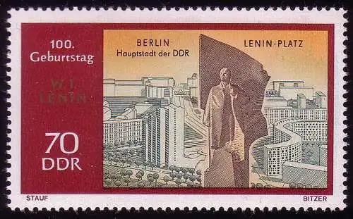 1561 Lenin 70 Pf ** postfrisch