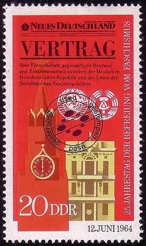 1570 Befreiung vom Faschismus 20 Pf O gestempelt