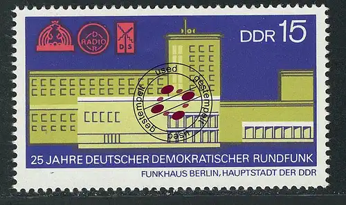 1574 DDR-Rundfunk 15 Pf O gestempelt