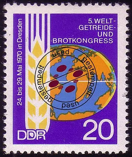 1575 Getreide-/Brotkongress 20 Pf O gestempelt